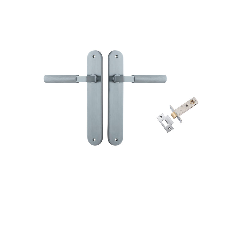 Brunswick Lever Oval Brushed Chrome Passage Kit