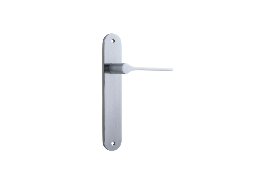 Como Lever Oval Brushed Chrome
