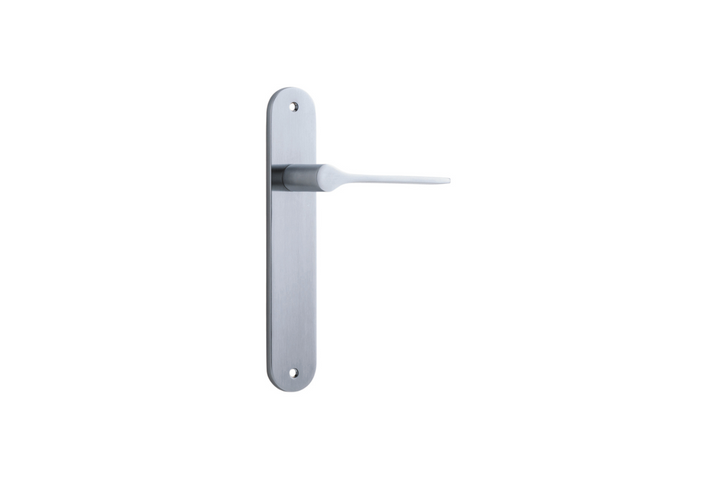 Como Lever Oval Brushed Chrome