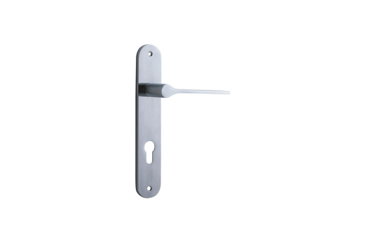 Como Lever Oval Brushed Chrome