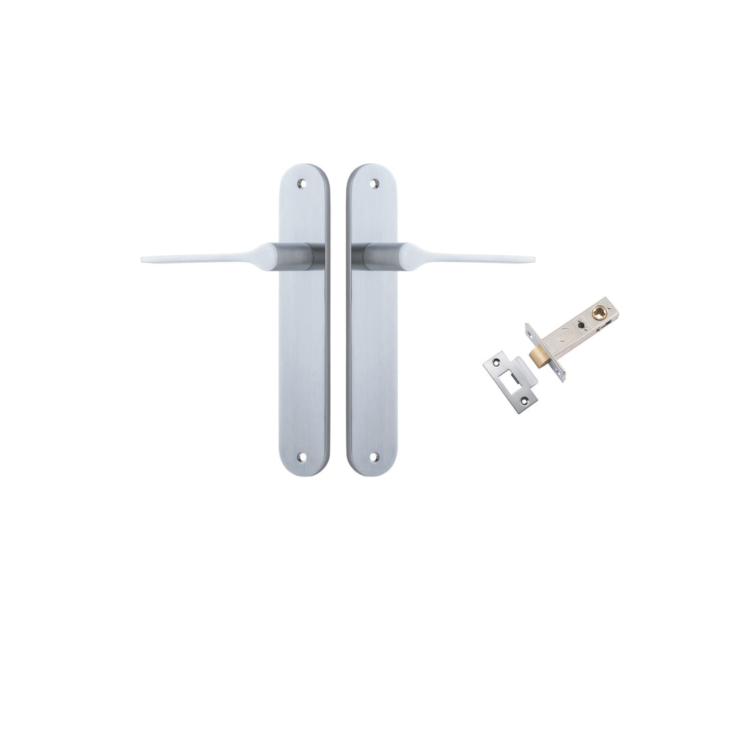 Como Lever Oval Brushed Chrome Passage Kit