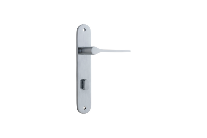 Como Lever Oval Brushed Chrome