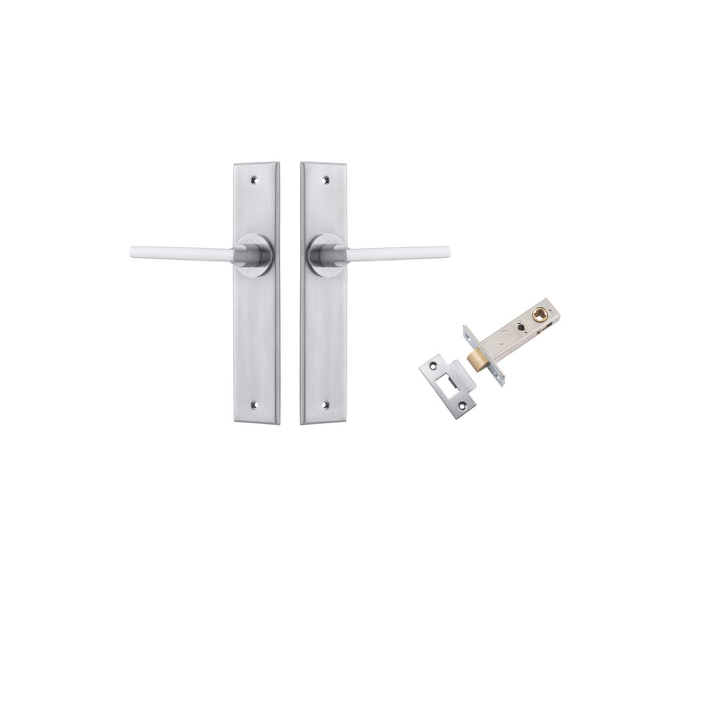 Baltimore Lever Chamfered Brushed Chrome Passage Kit