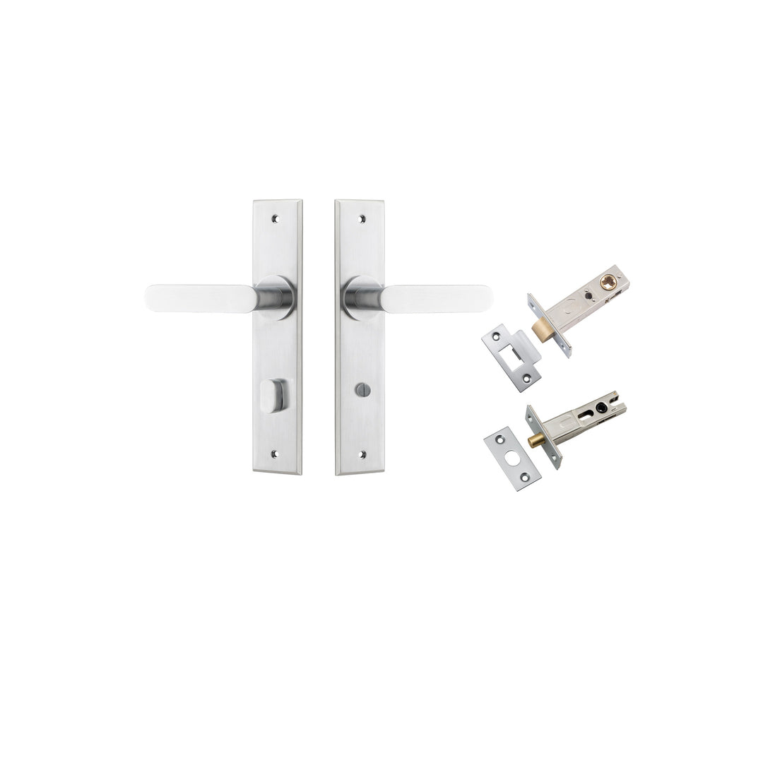 Bronte Lever Chamfered Brushed Chrome Privacy Kit