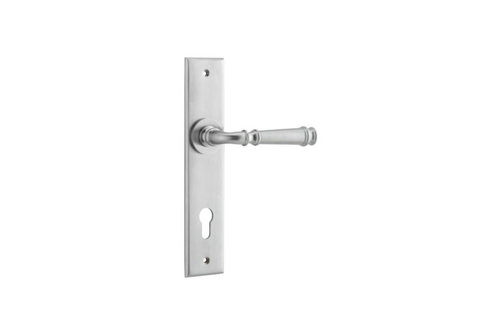 Verona Lever Chamfered Brushed Chrome