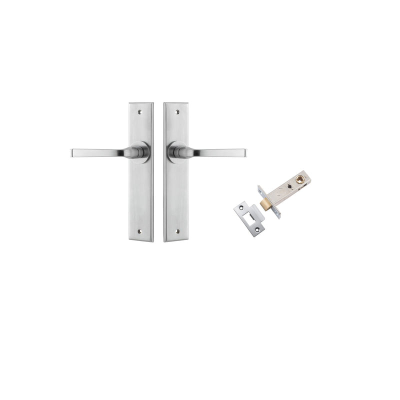 Annecy Lever Chamfered Brushed Chrome Passage Kit