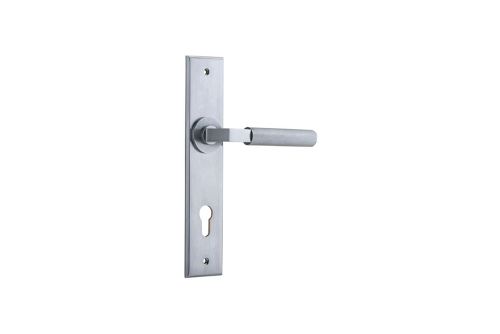 Brunswick Lever Chamfered Brushed Chrome