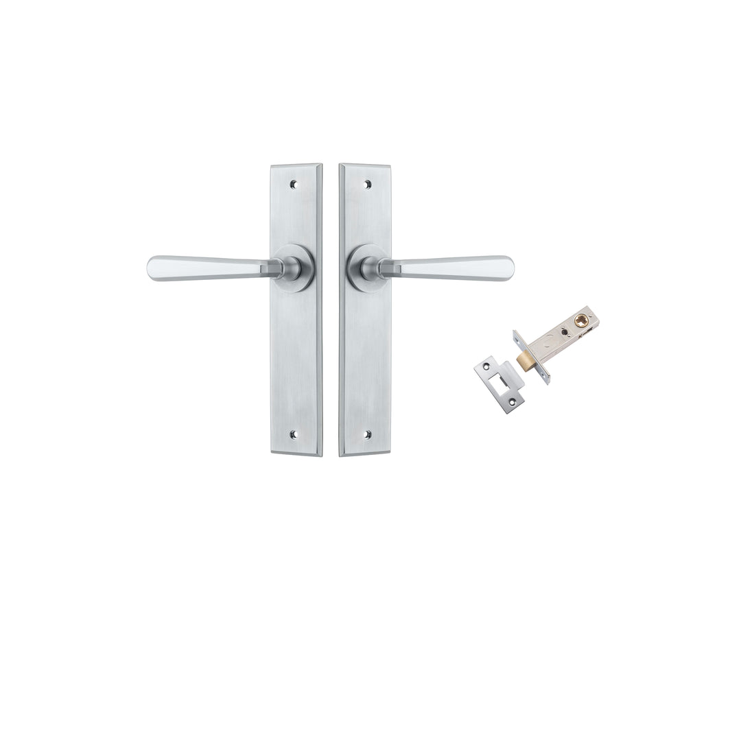 Copenhagen Lever Chamfered Brushed Chrome Passage Kit