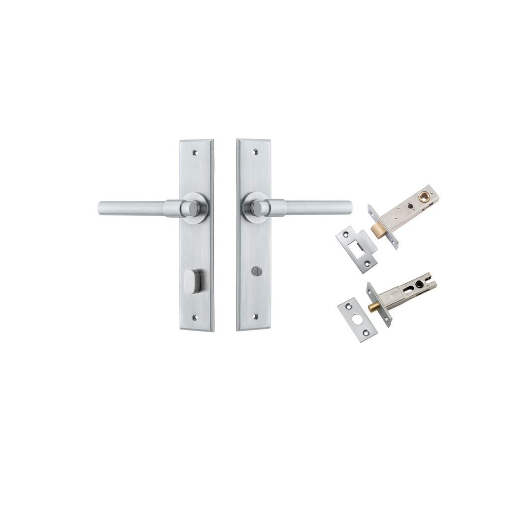 Helsinki Lever Chamfered Brushed Chrome Privacy Kit