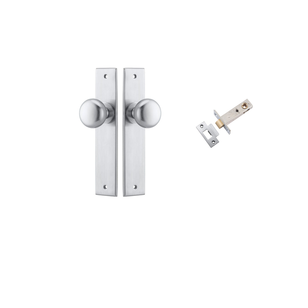 Cambridge Knob Chamfered Brushed Chrome Passage Kit