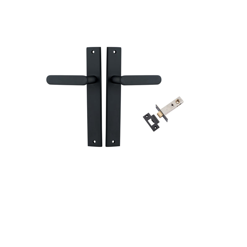 Bronte Lever Rectangular Matt Black Passage Kit