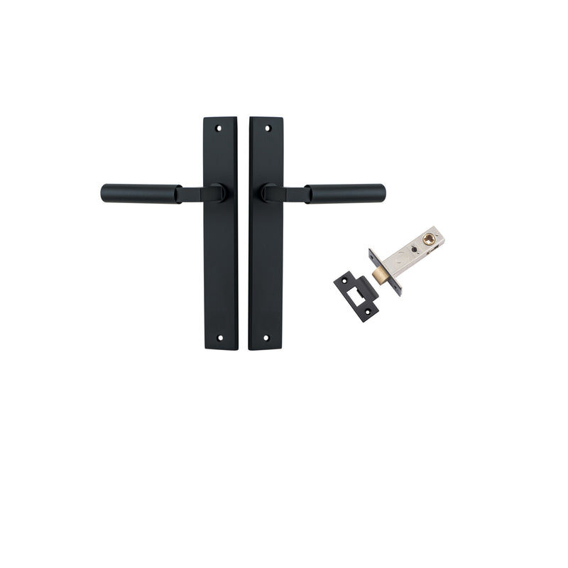 Berlin Lever Rectangular Matt Black Passage Kit