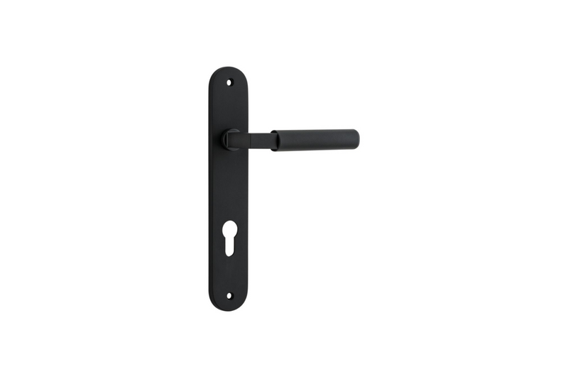 Brunswick Lever Oval Matt Black