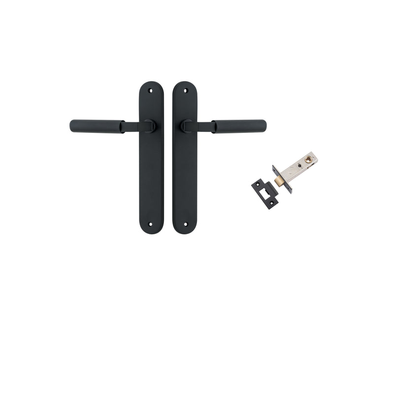 Brunswick Lever Oval Matt Black Passage Kit