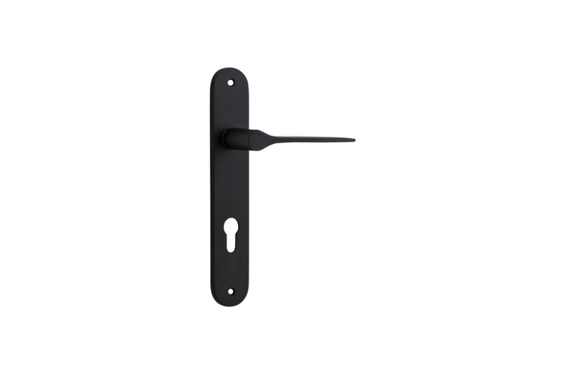 Como Lever Oval Matt Black