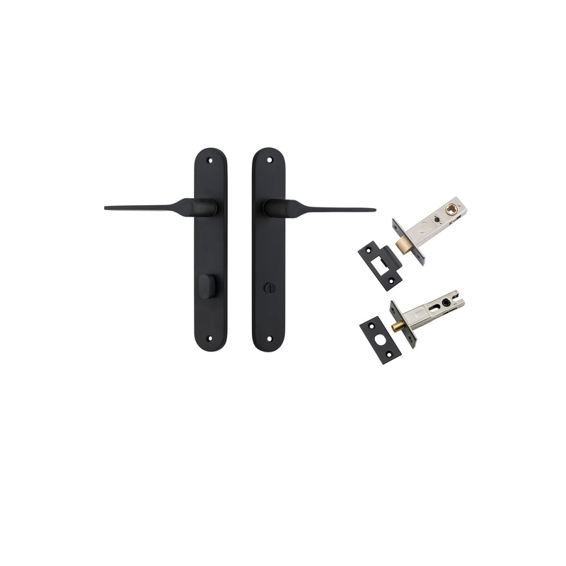 Como Lever Oval Matt Black Privacy Kit