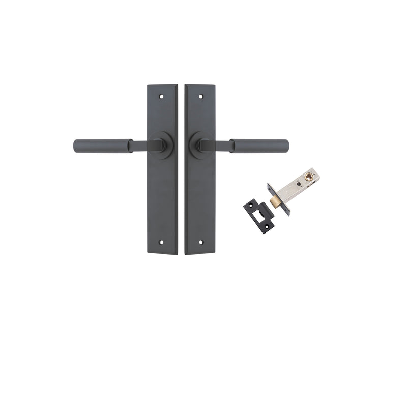 Berlin Lever Chamfered Matt Black Passage Kit