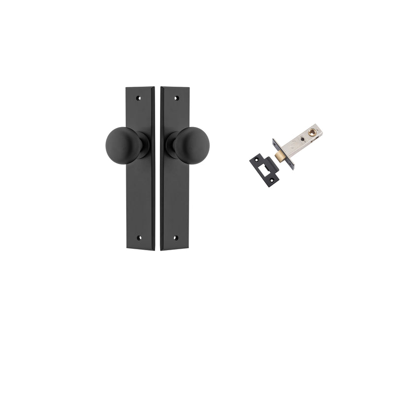 Cambridge Knob Chamfered Matt Black Passage Kit