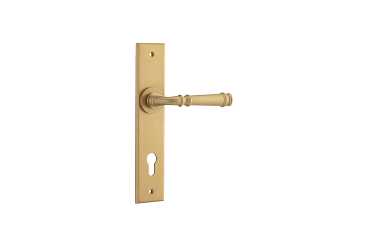 Verona Lever Chamfered Brushed Brass
