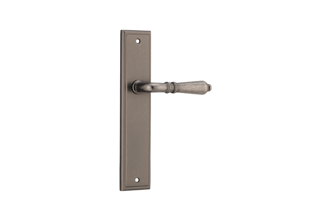 Sarlat Lever Stepped Distressed Nickel