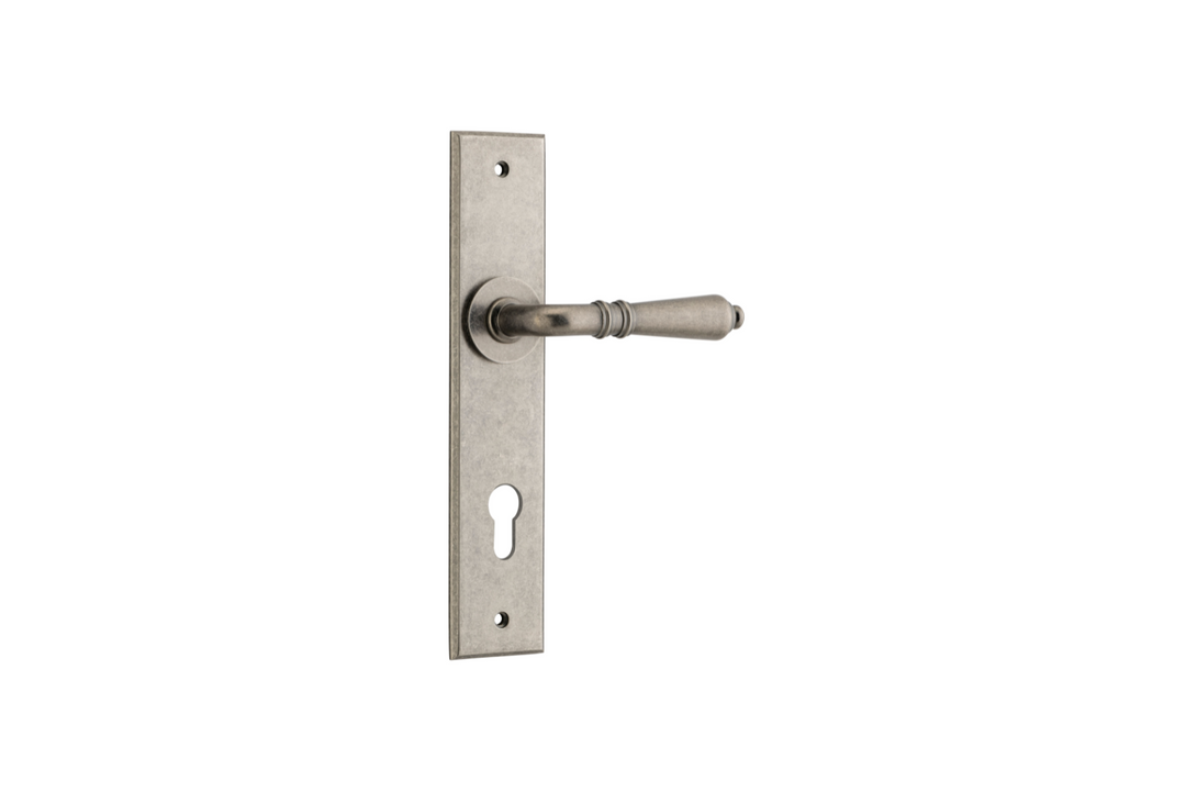 Sarlat Lever Chamfered Distressed Nickel