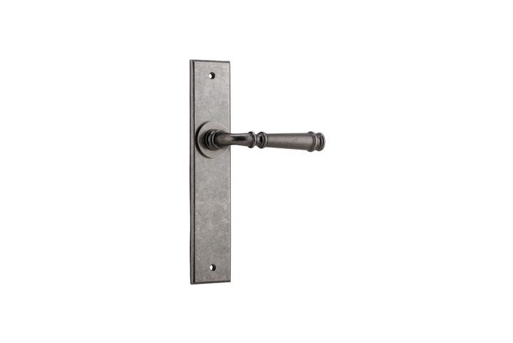 Verona Lever Chamfered Distressed Nickel