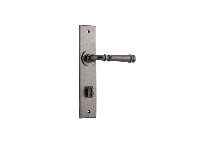 Verona Lever Chamfered Distressed Nickel