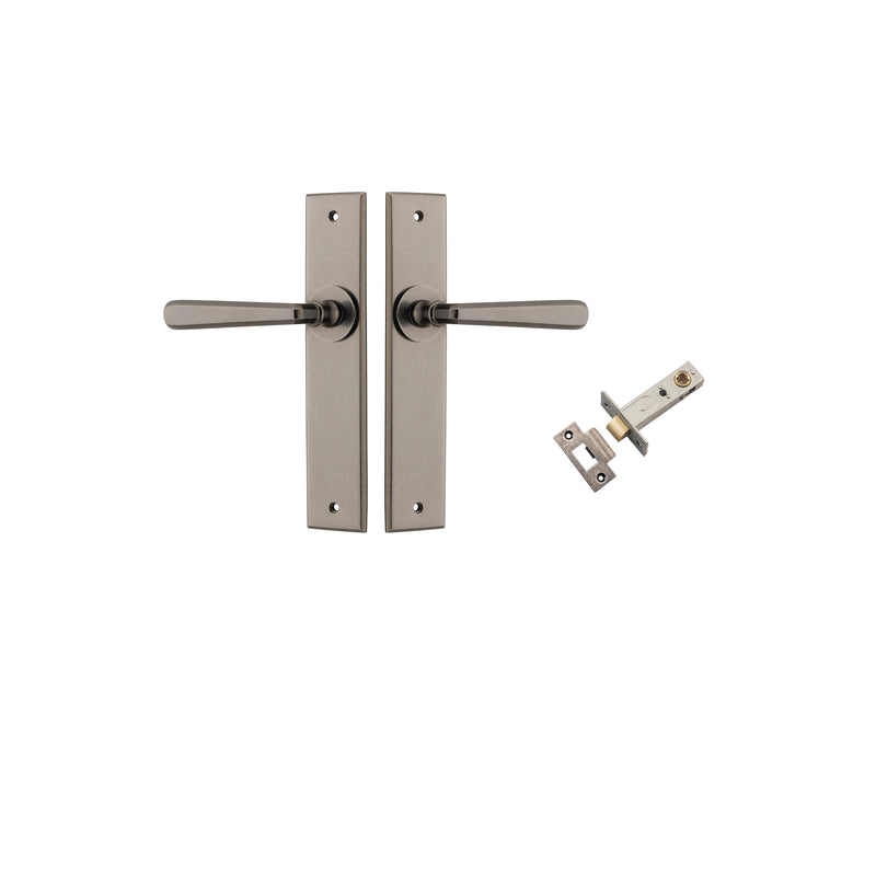 Copenhagen Lever Chamfered Distressed Nickel Passage Kit