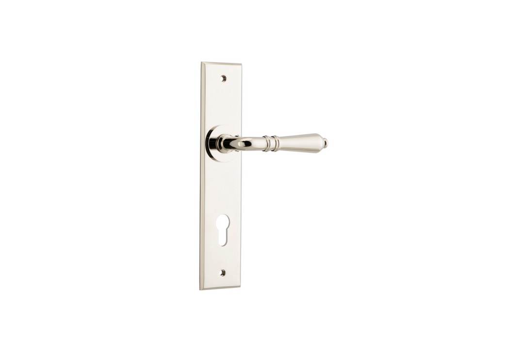 Sarlat Lever Chamfered Polished Nickel