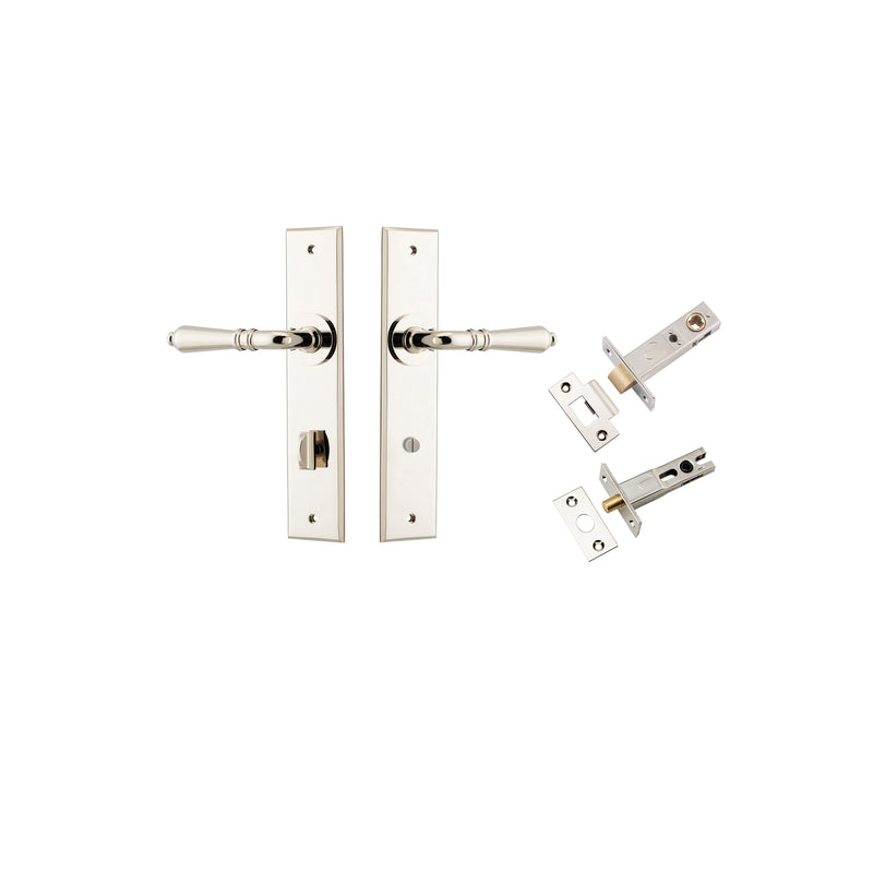 Sarlat Lever Chamfered Polished Nickel Privacy Kit