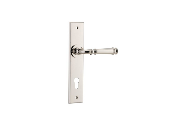 Verona Lever Chamfered Polished Nickel