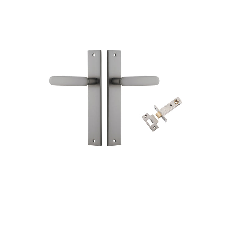 Bronte Lever Rectangular Satin Nickel Passage Kit