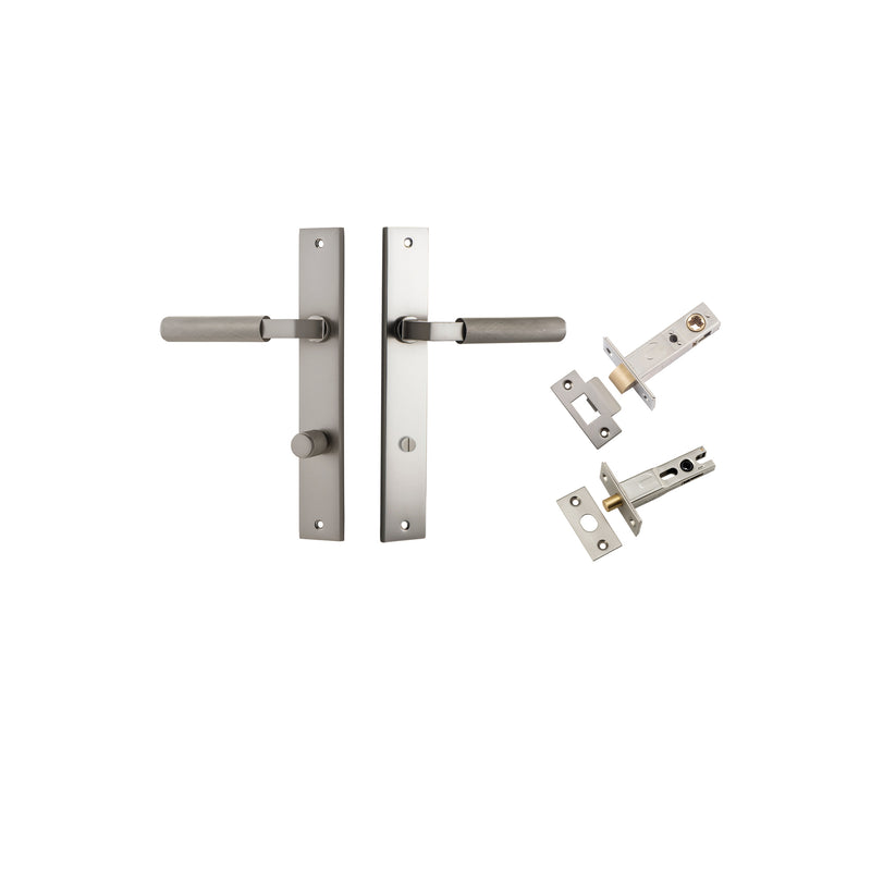 Brunswick Lever Rectangular Satin Nickel Privacy Kit