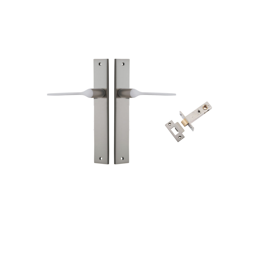 Como Lever Rectangular Satin Nickel Passage Kit