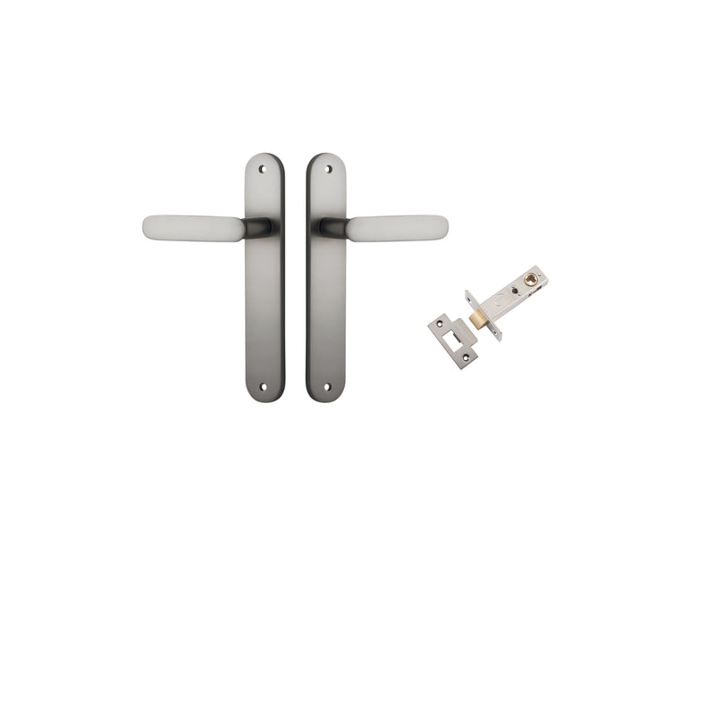 Bronte Lever Oval Satin Nickel Passage Kit