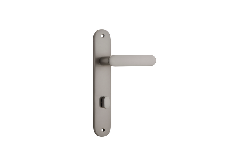 Bronte Lever Oval Satin Nickel