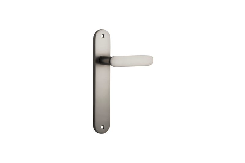 Bronte Lever Oval Satin Nickel