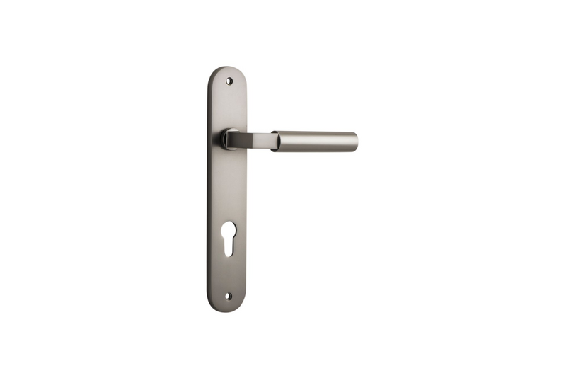 Berlin Lever Oval Satin Nickel