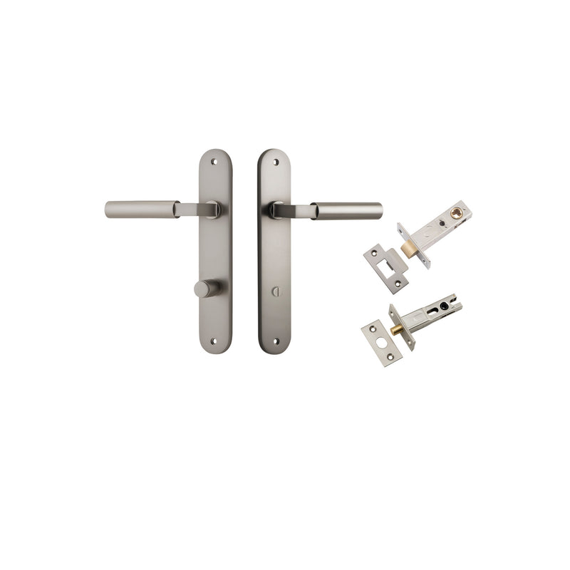 Berlin Lever Oval Satin Nickel Privacy Kit