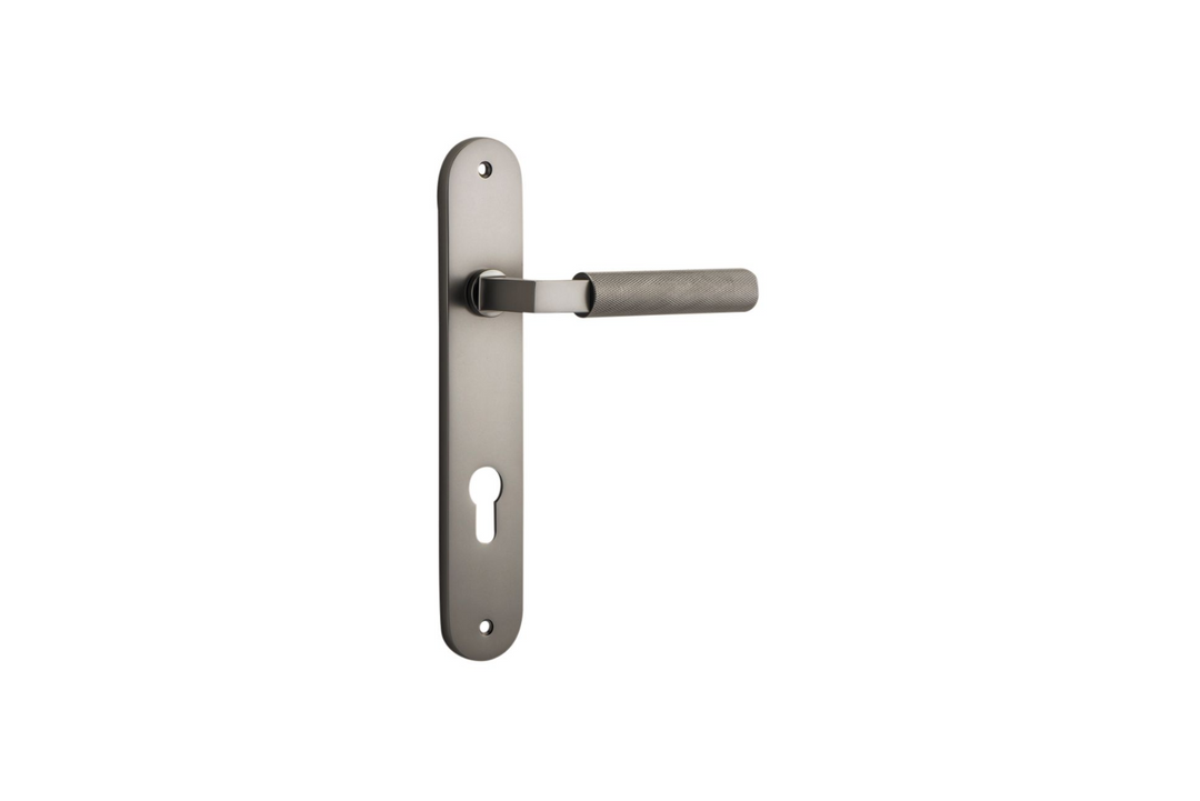 Brunswick Lever Oval Satin Nickel