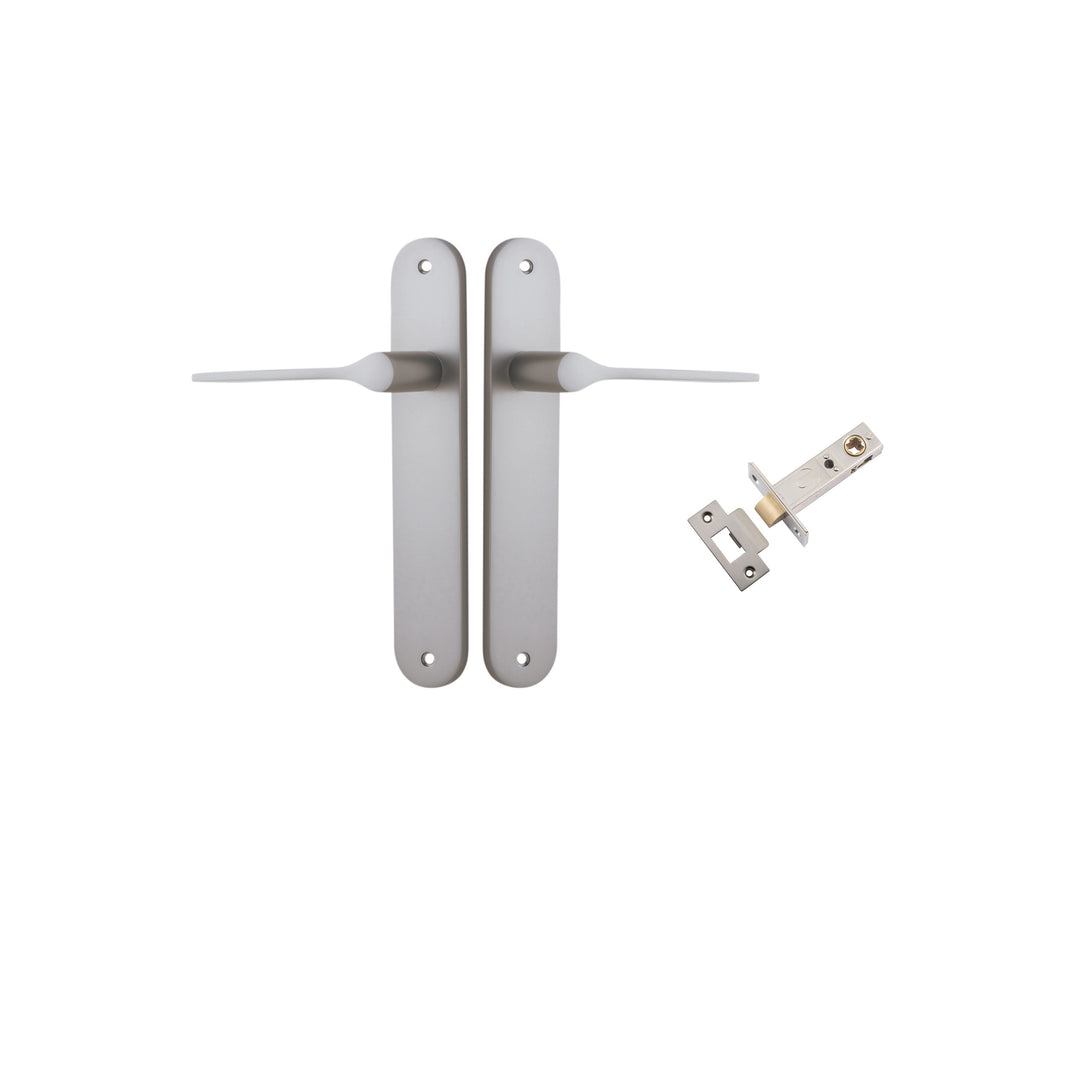 Como Lever Oval Satin Nickel Passage Kit