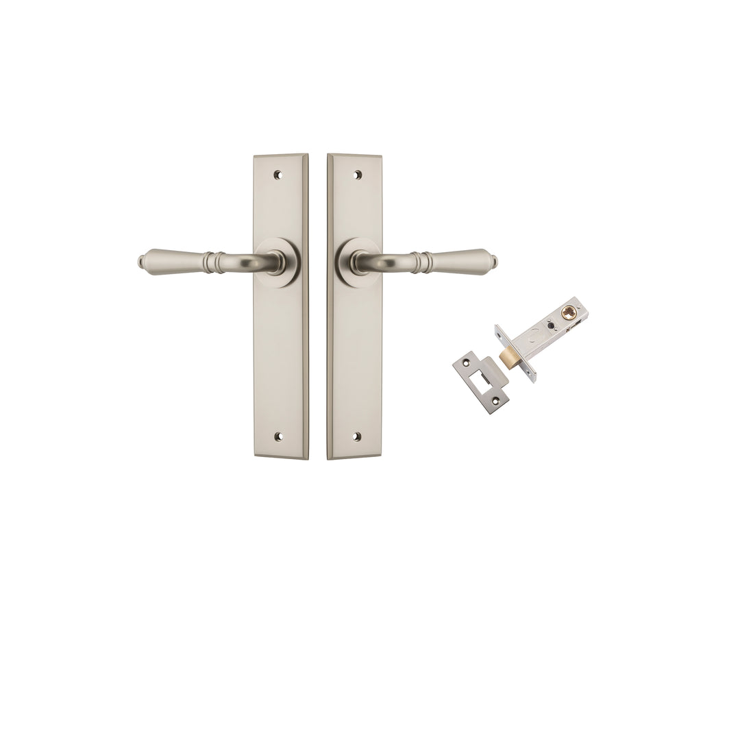 Sarlat Lever Chamfered Satin Nickel Passage Kit