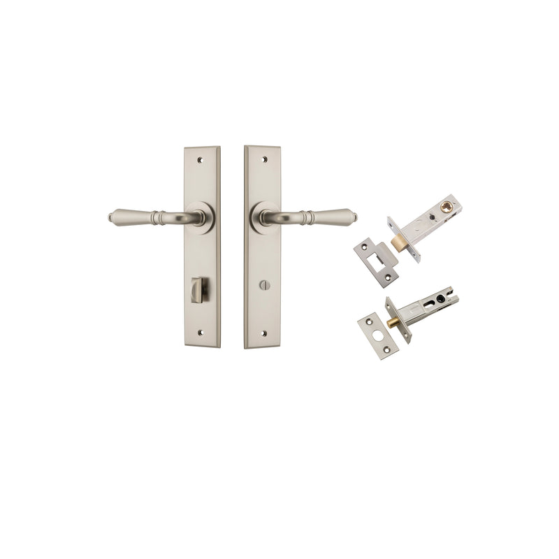 Sarlat Lever Chamfered Satin Nickel Privacy Kit