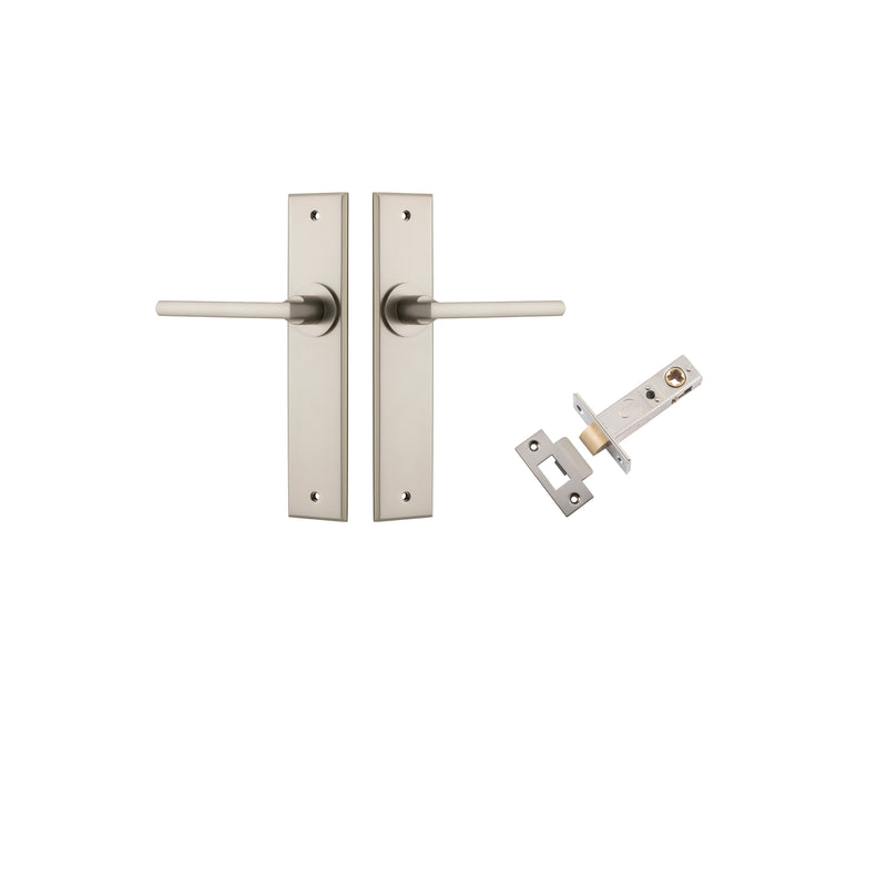 Baltimore Lever Chamfered Satin Nickel Passage Kit