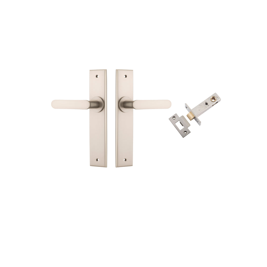 Bronte Lever Chamfered Satin Nickel Passage Kit