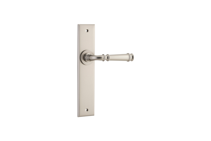 Verona Lever Chamfered Satin Nickel