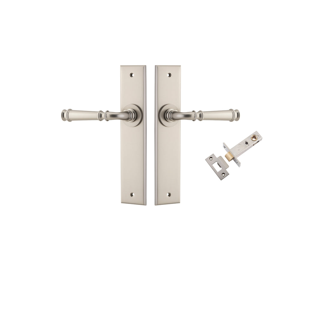 Verona Lever Chamfered Satin Nickel Passage Kit