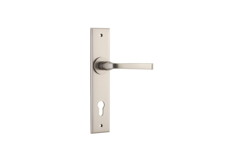 Annecy Lever Chamfered Satin Nickel