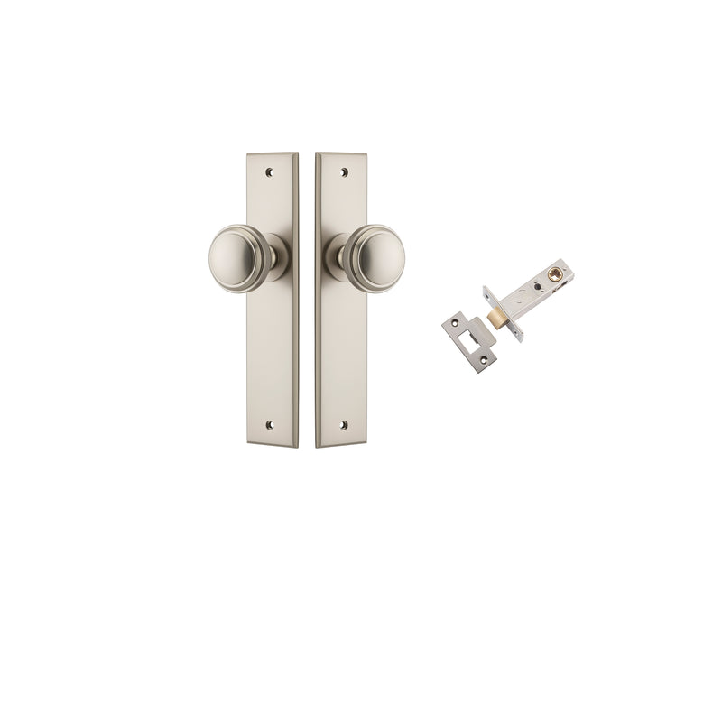 Paddington Knob Chamfered Satin Nickel Passage Kit