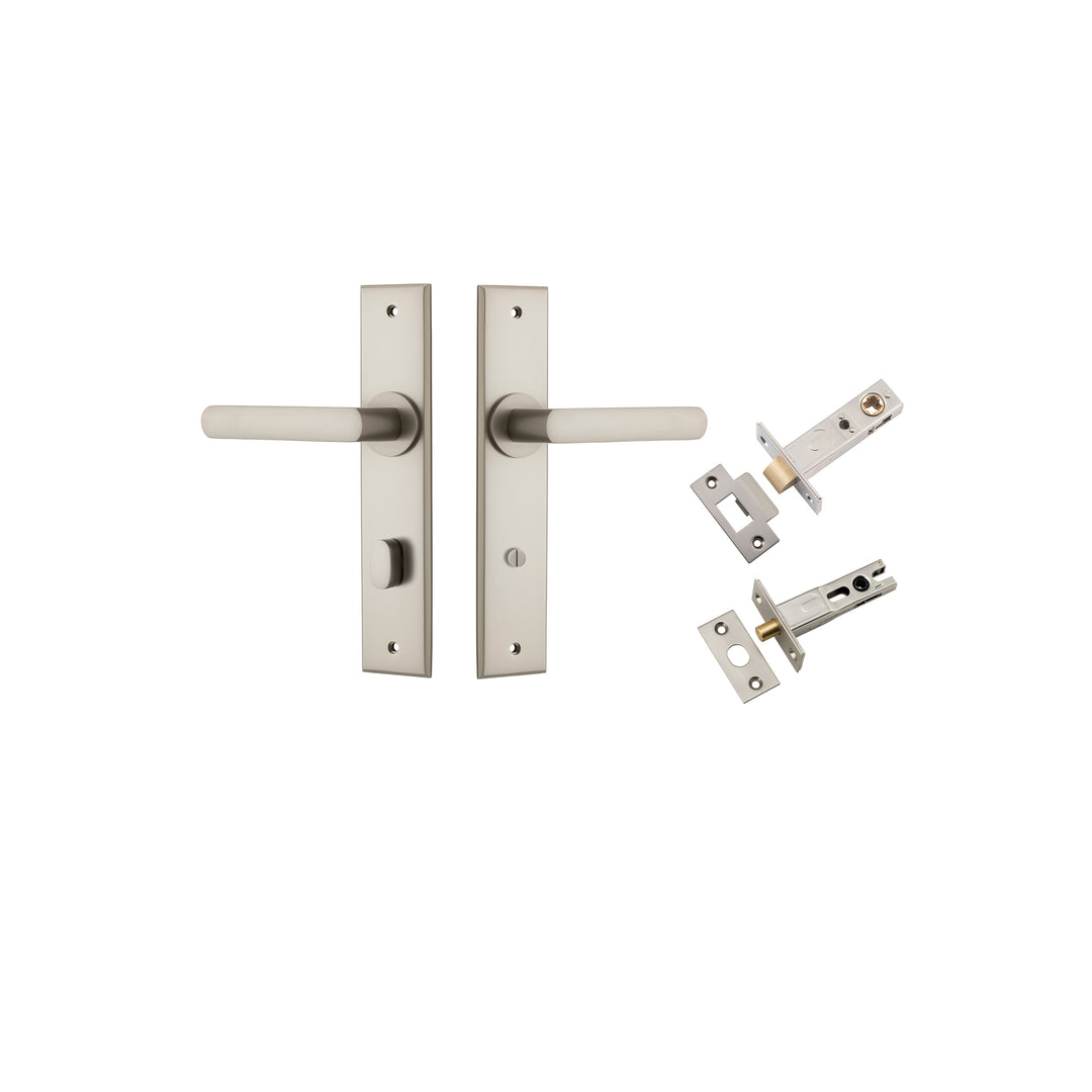 Osaka Lever Chamfered Satin Nickel Privacy Kit